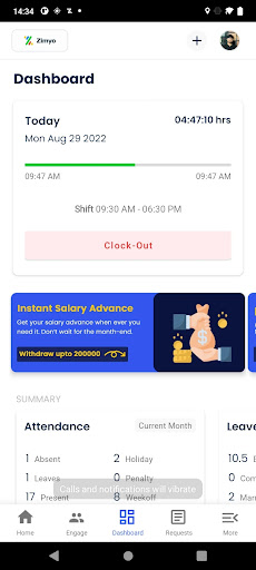 Android application Zimyo screenshort