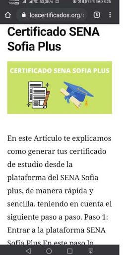 Certificados SENA Screen 2