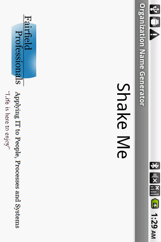 Android application Organization Name Generator screenshort