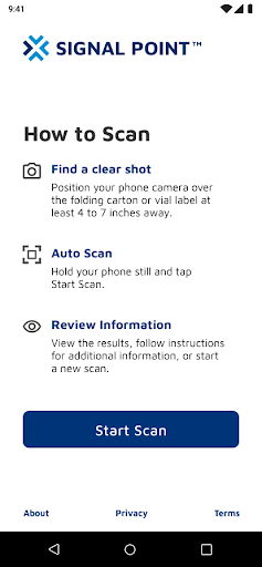 Android application Signal Point screenshort