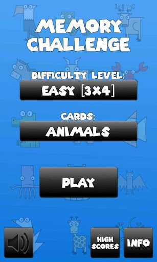 Android application Memory matchup challenge screenshort