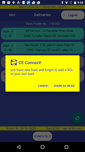 CE CONNECT+ Screen 2
