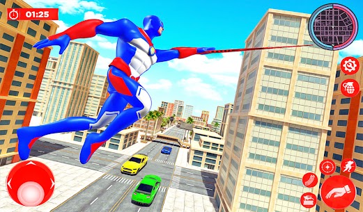 Flying Police Robot Rope Hero: Gangster Crime City 7