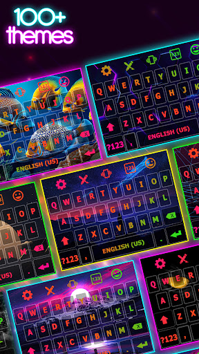 Android application Led Keyboard - Emoji, Backlit screenshort