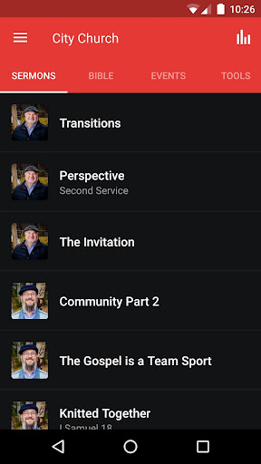 Android application City Church screenshort