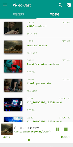 Android application Video Cast to TV/Chromecast/DL screenshort