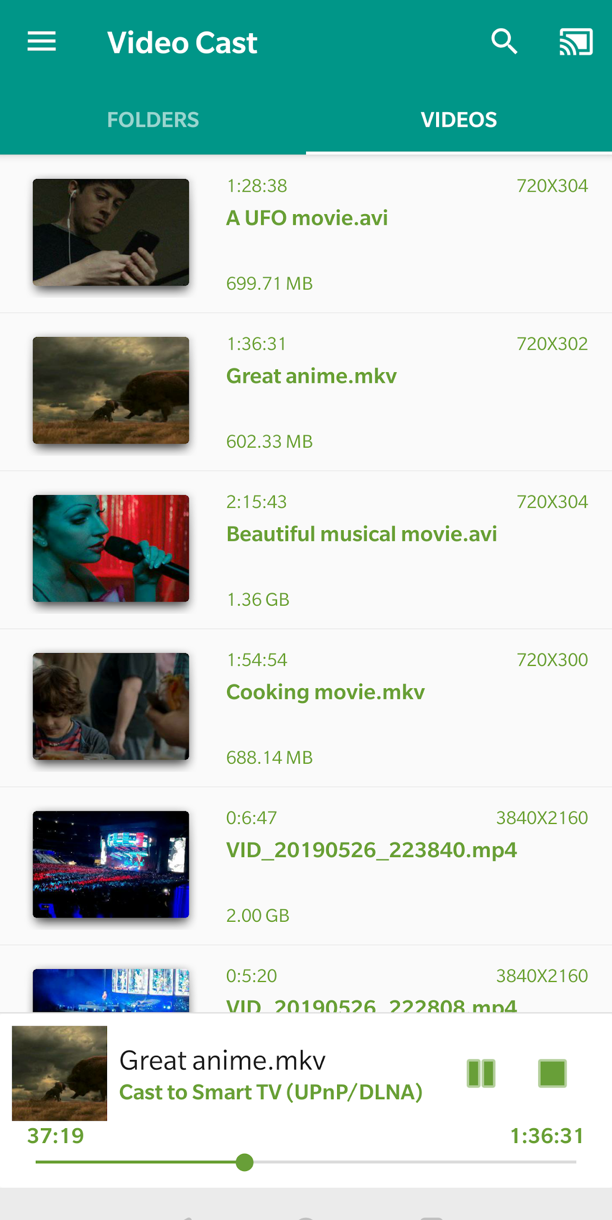 Video Cast to TV/Chromecast/DL