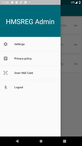 HMSREG Admin Screen 2