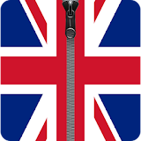 UK Flag Zipper Phone Lock icon