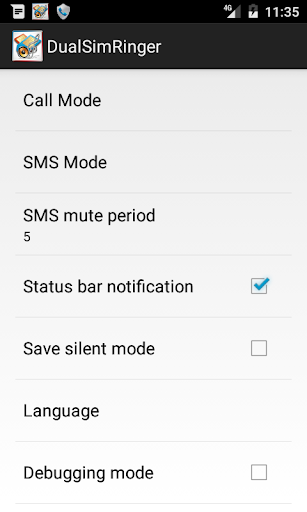 DualSimRinger Screen 2
