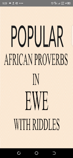 Android application Ewe Proverb screenshort