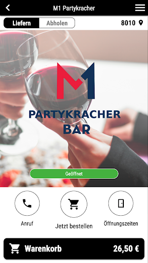 Android application M1 Partykracher screenshort