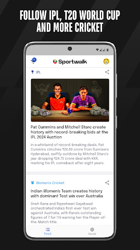 Sportwalk: Sports News & Stats Screen 2