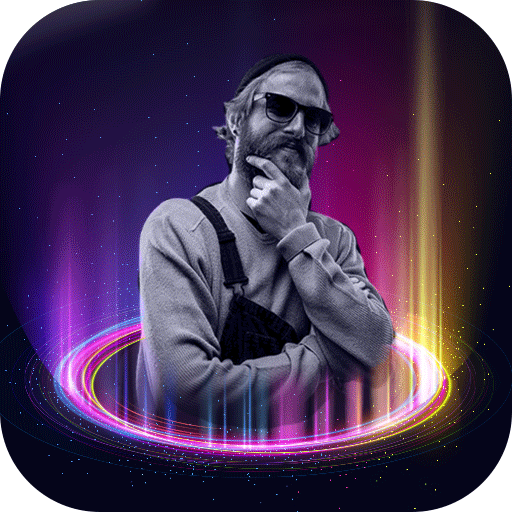Neon Photo Editor and Effect Logo