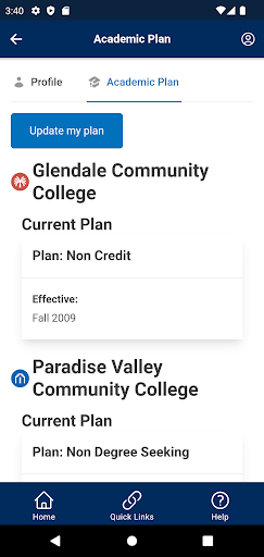 My Maricopa Student Portal Screen 3