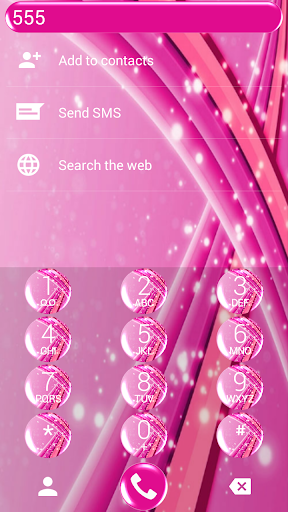 Dialer Theme Sparkling Pink