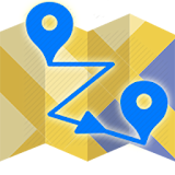 Friends on the map icon
