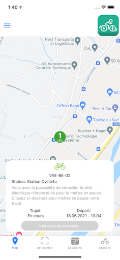 Android application eBikePro Port de Cannes screenshort