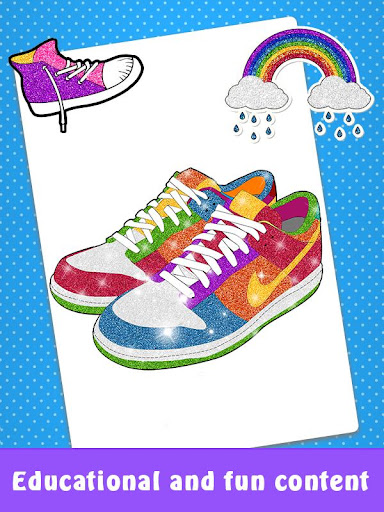 Glitter Sneakers Coloring Book Screen 3