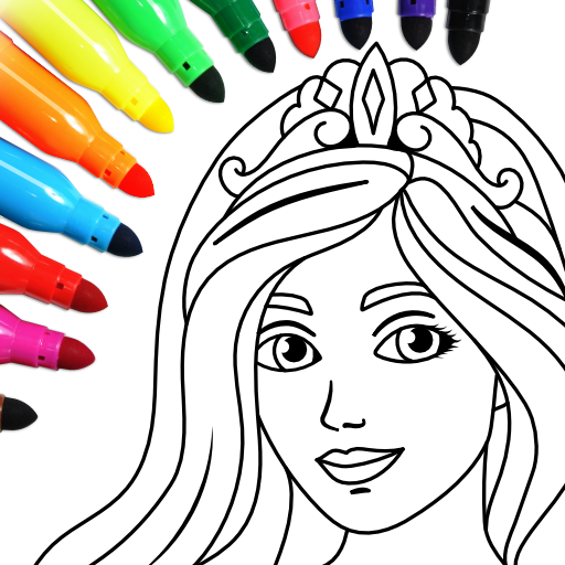 Раскраска для девочек «Принцесса и Принц»
