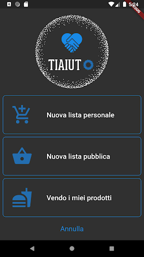 Android application TiAiuto screenshort