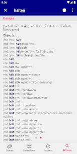 Verbs German Dictionary 4.2.171 verbs APK screenshots 6