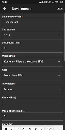 Agenda Farnosti Screen 3