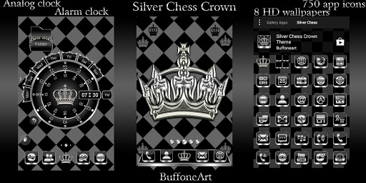 Silver Chess Crown theme Screen 2