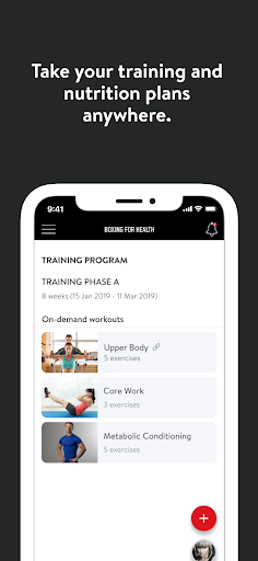 Boxing for Health Online Screen 3