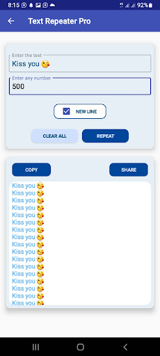 Text Repeater PRO Screen 3