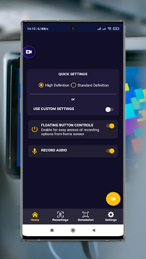 Android application Screen recorder screenshort