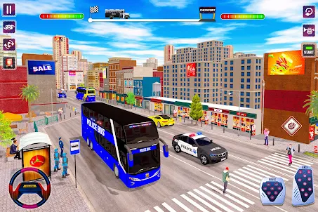 Simulador de ônibus da polícia