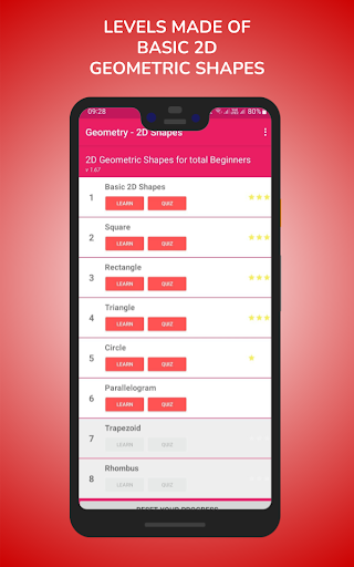 Android application 2D Geometric Shapes screenshort
