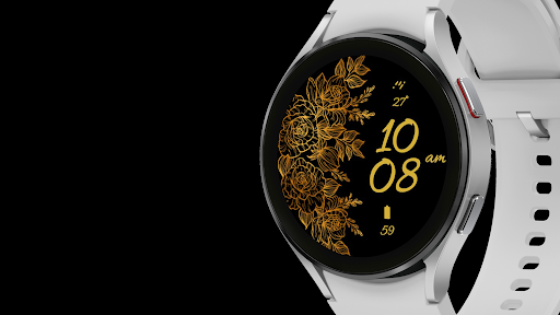 Flower Gold Watch Face
