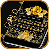 Gold rose emoji keyboard tema icon