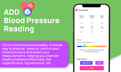 Blood Pressure BPM Tracker Screen 2