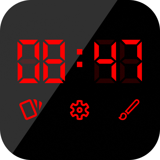 LED Digital Clock Wallpaper  Icon