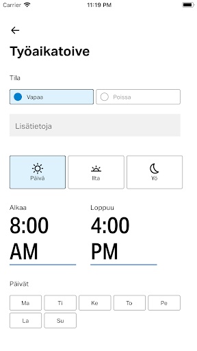 My Work App Screen 2
