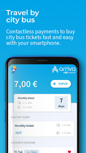 Android application Arriva Piran screenshort