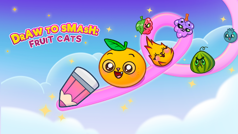 Draw To Smash: Fruit Catsのおすすめ画像1