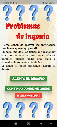 Android application Problemas de Ingenio Geniales screenshort