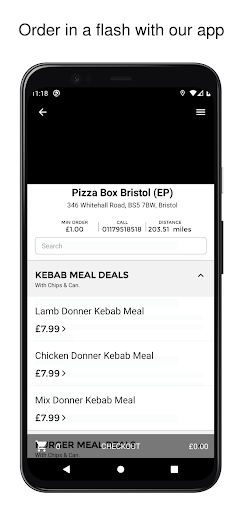 Android application Pizza Box Bristol screenshort
