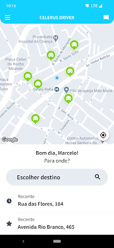 Android application Celerus Driver screenshort