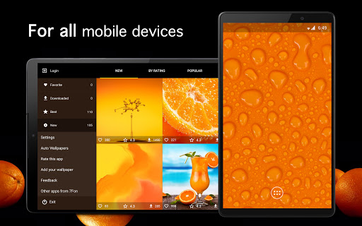 Screenshot of Orange Wallpapers 4K