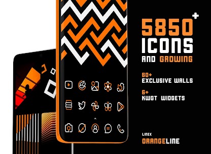 OrangeLine IconPack : LineX 6.1 Apk 1