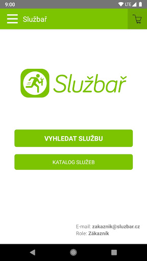 Android application Službař screenshort