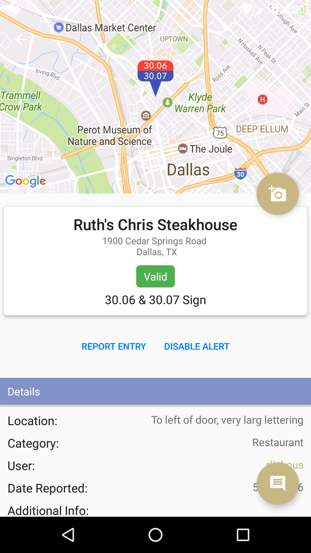 Android application Texas3006 - No Carry Locations screenshort