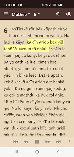 Dinka, Rek Bible Screen 3