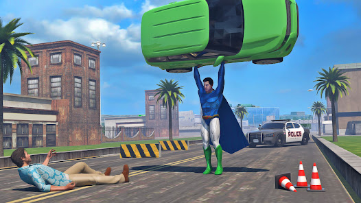 Flying Rope Hero Man Spider  screenshots 3