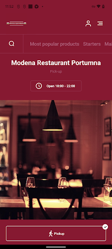 Android application Modena Restaurant screenshort